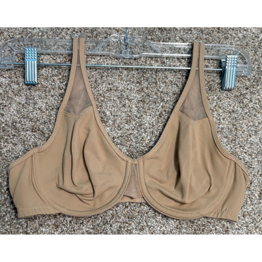 Wacoal Minimizer Bra Women Size 36C Tan Visual Effects Underwire 65115 Beige